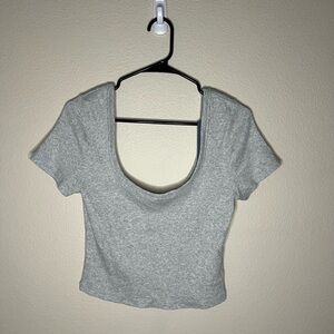 Gray Women's Crop Top